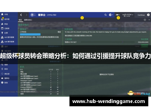 超级杯球员转会策略分析：如何通过引援提升球队竞争力